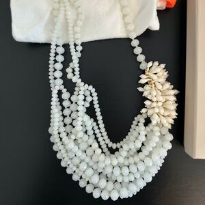 India Hicks Necklace Beaded White out NIB
